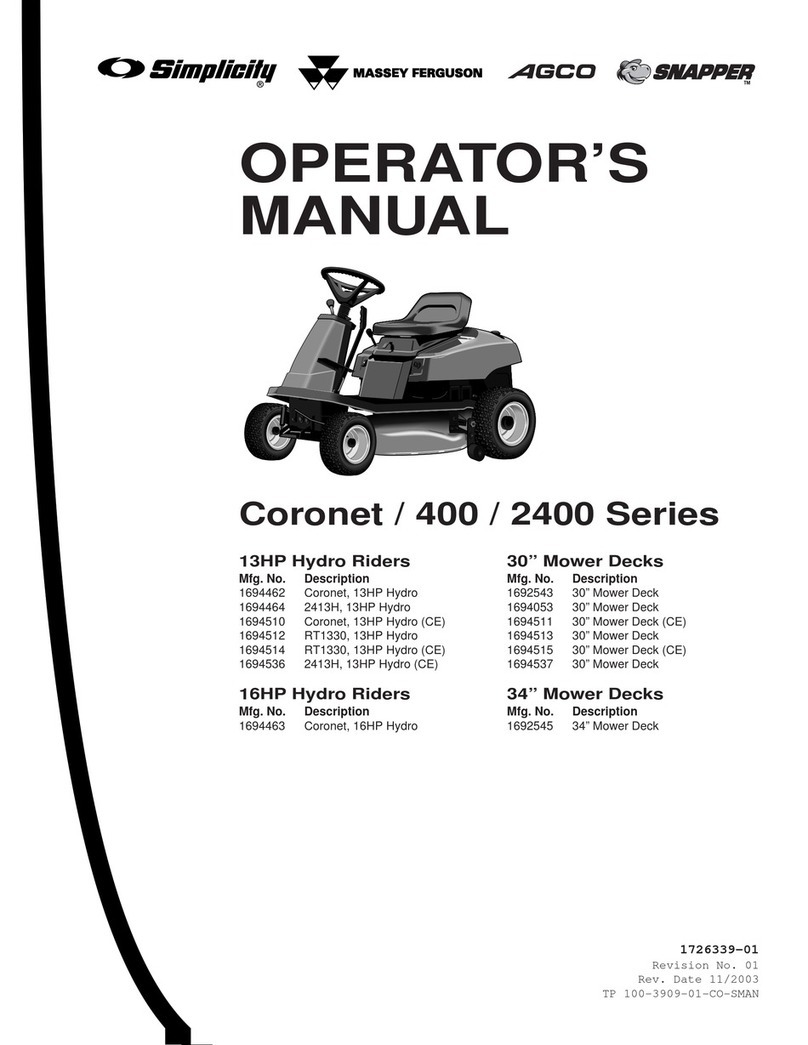Simplicity 400 / 2400 User manual