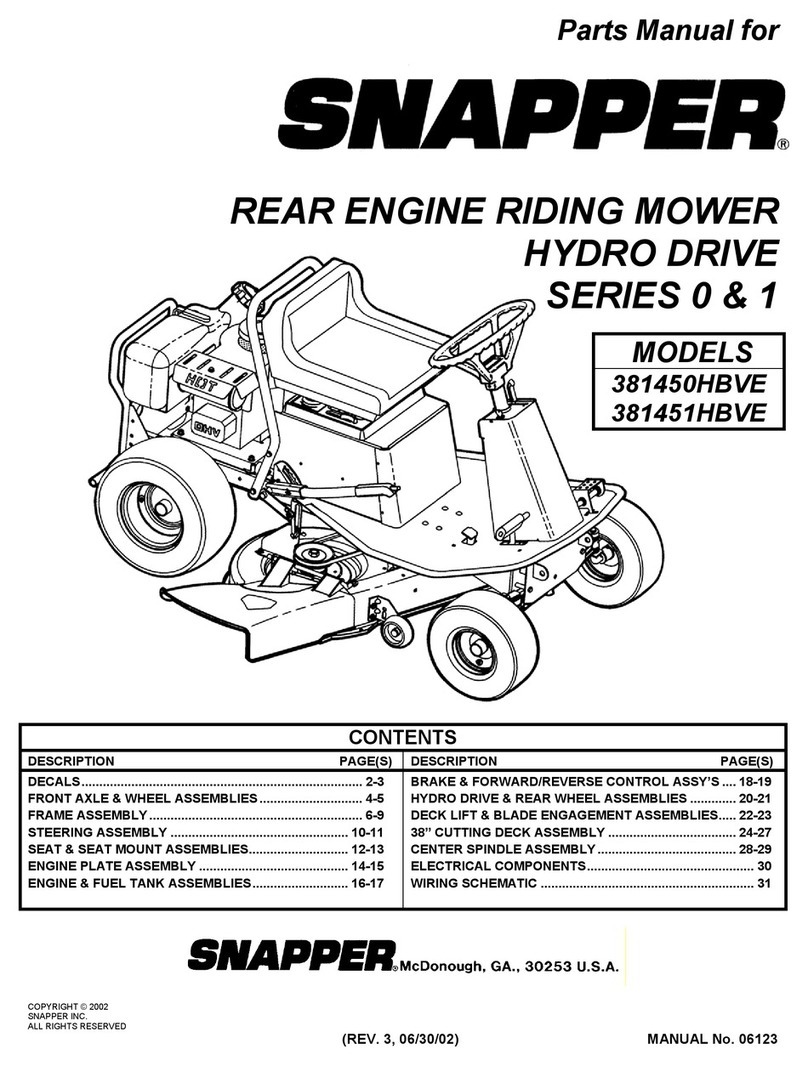 Snapper 381450HBVE User manual Snapper 381450HBVE User manual