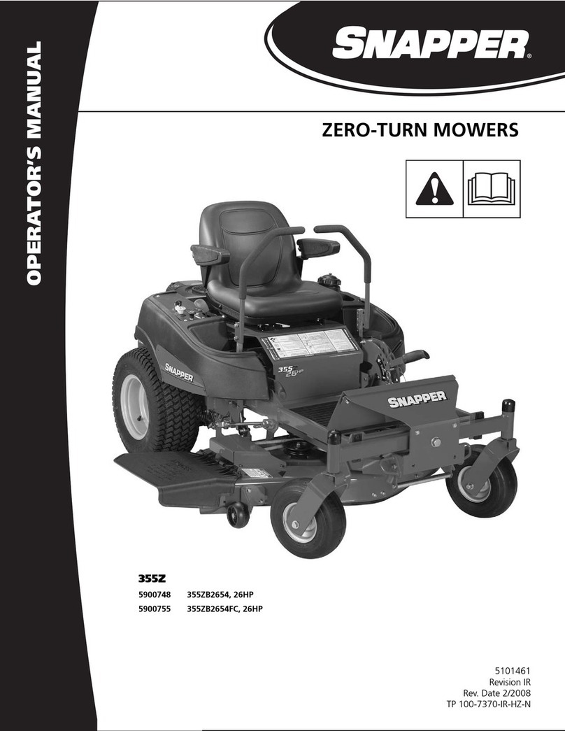 Snapper 355Z Series User manual
