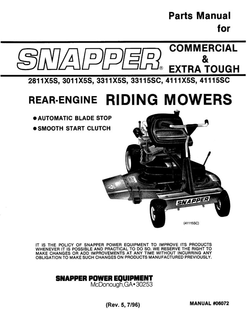 Snapper 33115SC User manual
