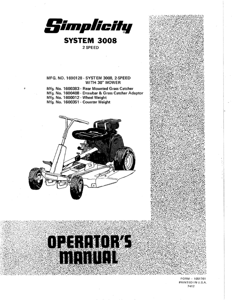 Simplicity 3008 User manual