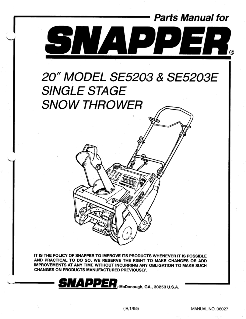 Snapper SE5203 User manual