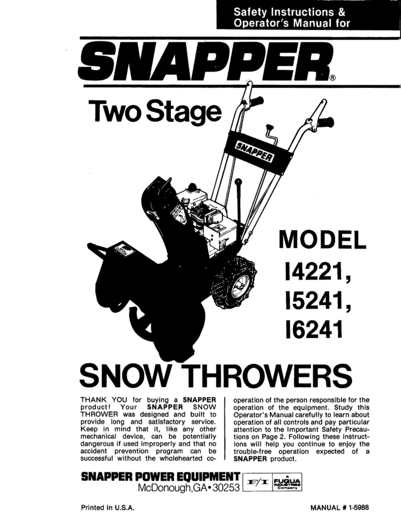 Snapper I4221 Operation and maintenance manual
