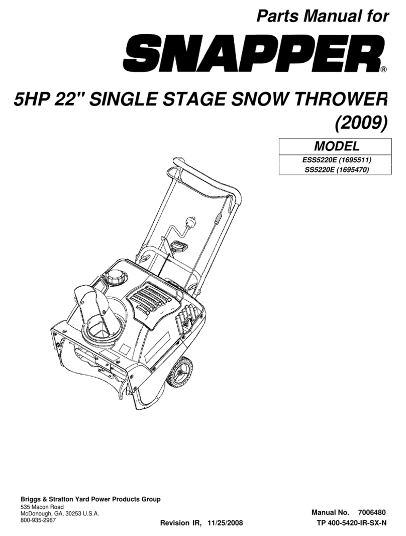 Snapper ESS5220E parts manual