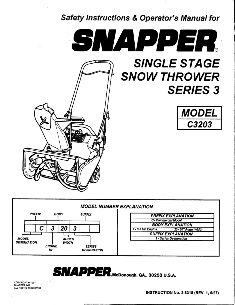 Snapper C3203 Operation and maintenance manual