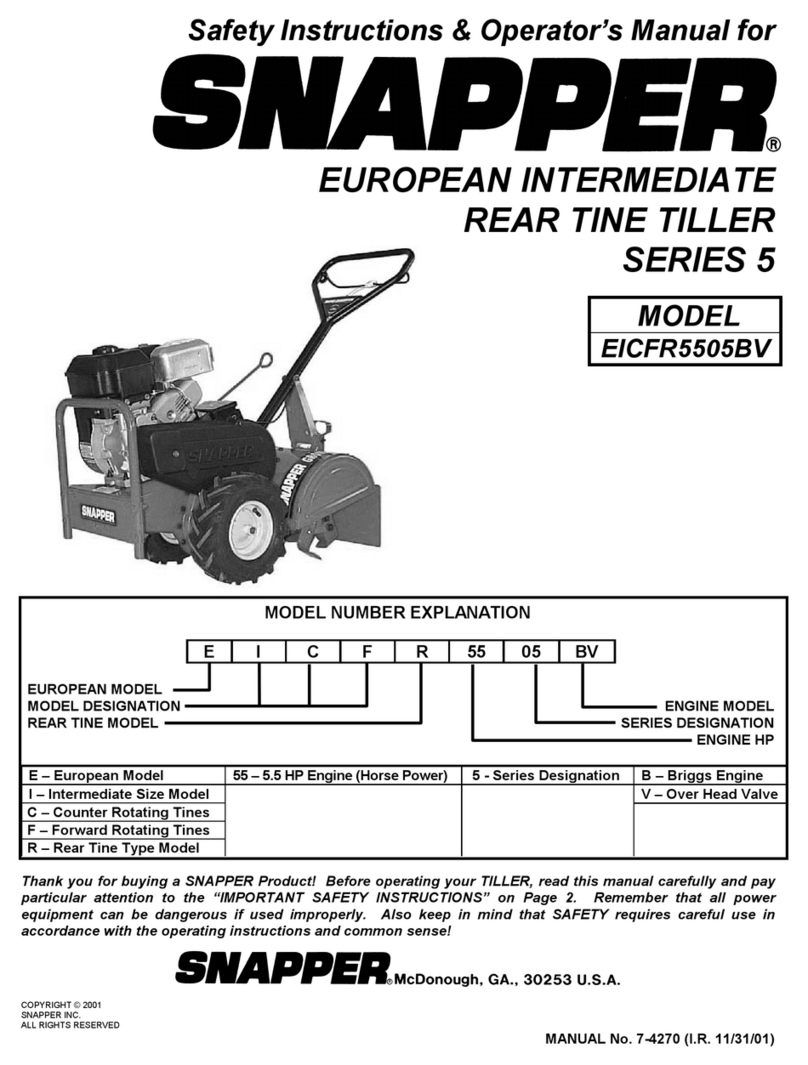 Snapper EICFR5505BV Operation and maintenance manual