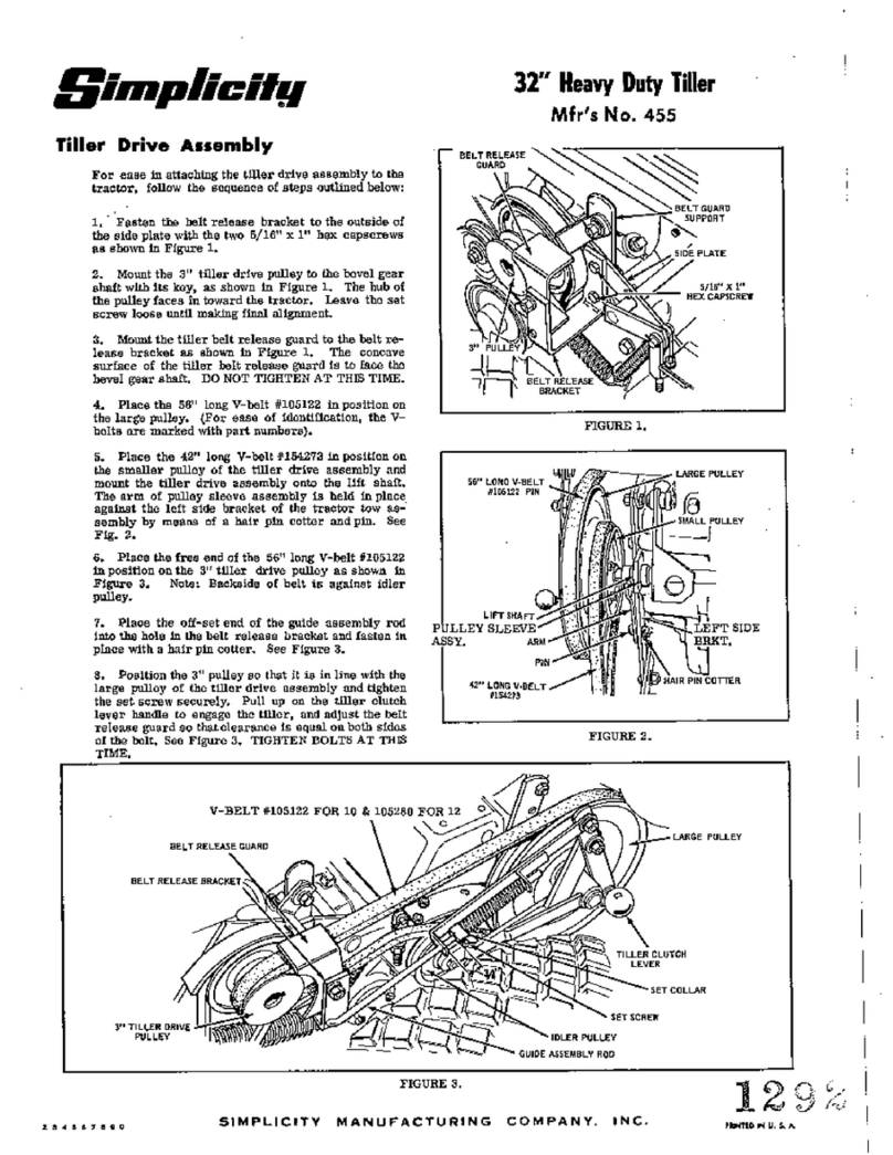 Simplicity 455 User manual