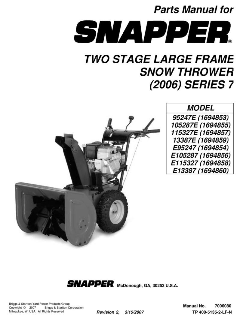 Snapper 115327E User manual