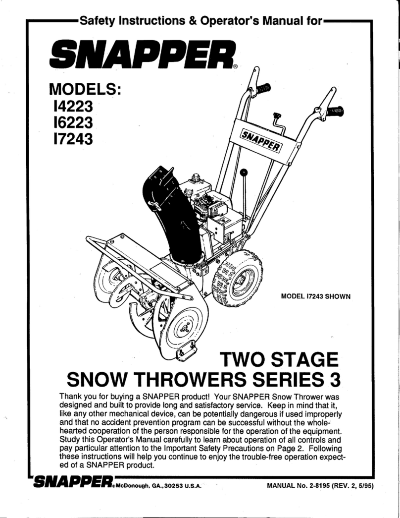 Snapper I4223 Operation and maintenance manual