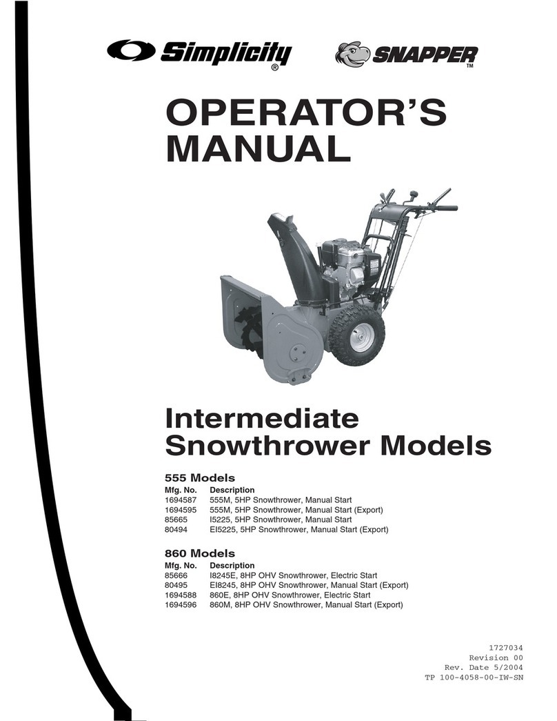 Snapper 555 Operator's manual