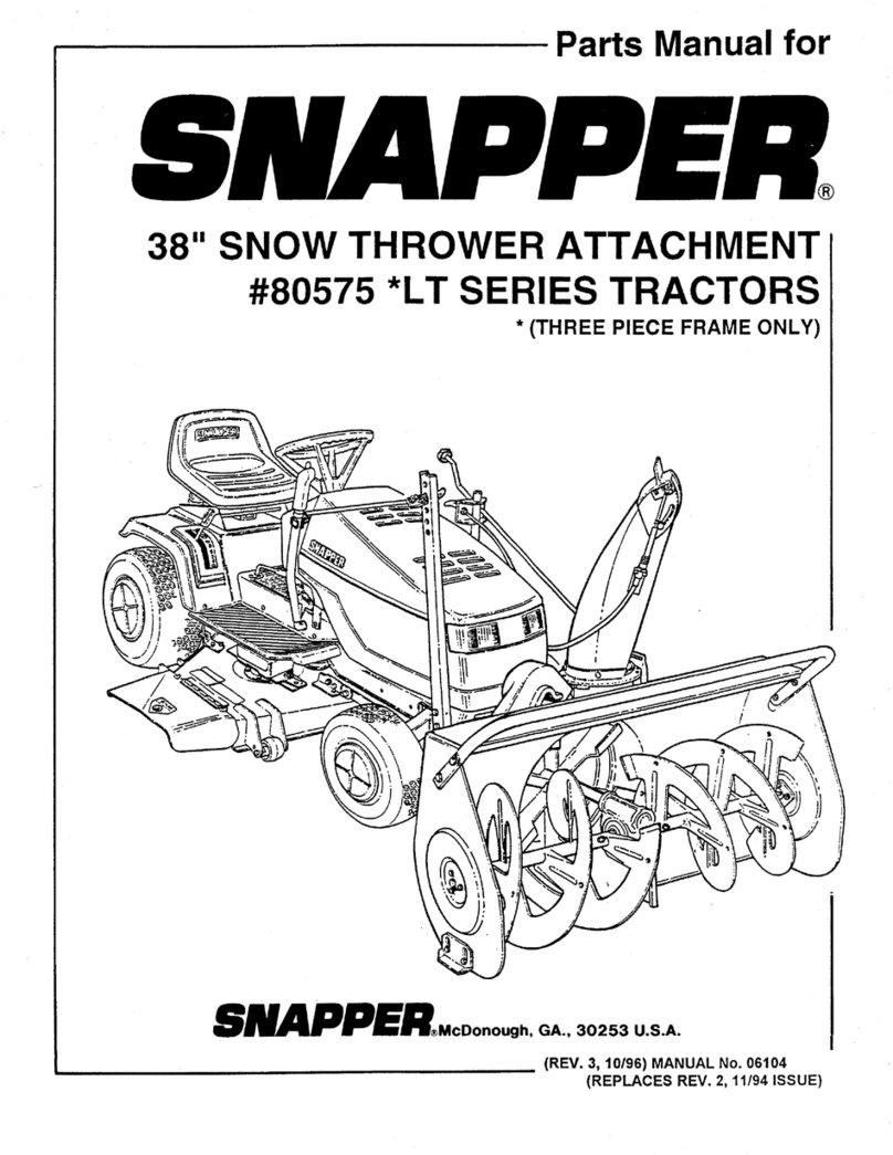 Snapper 80575 User manual Snapper 80575 User manual
