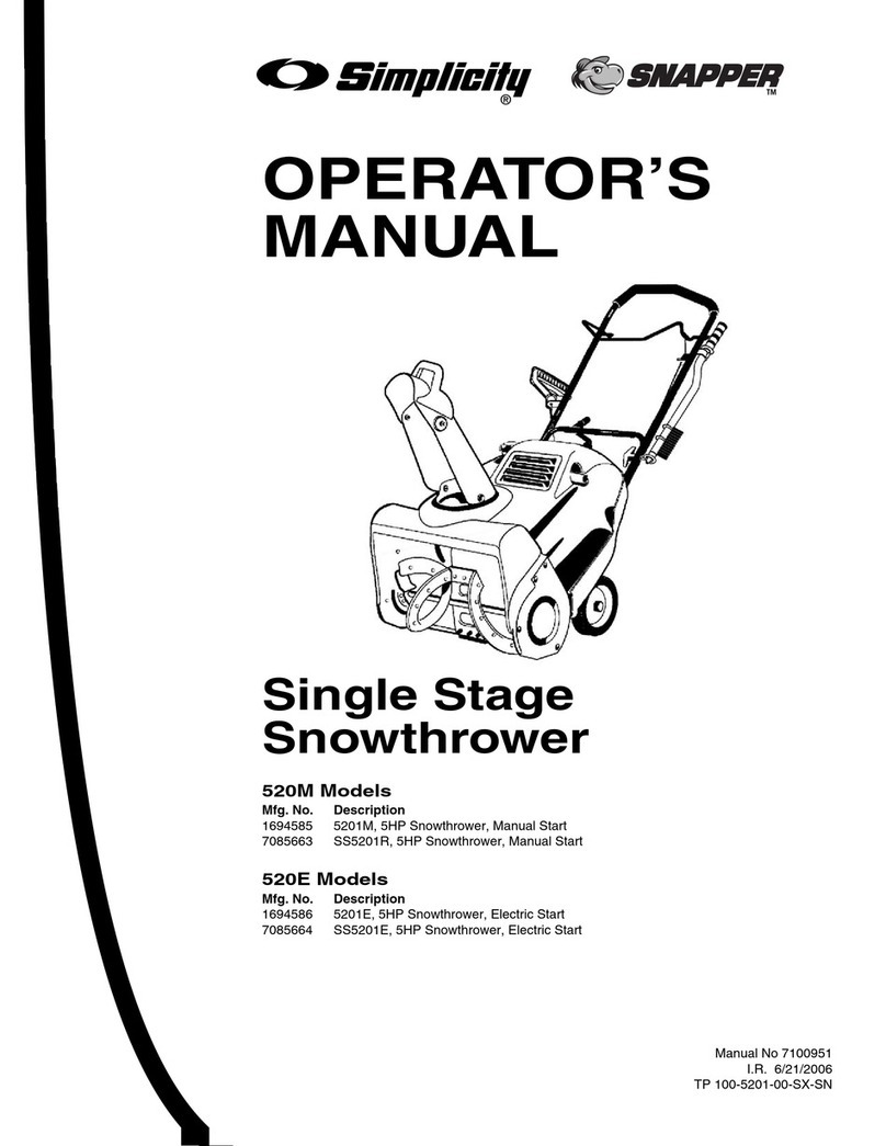 Snapper 5201M User manual Snapper 5201M User manual