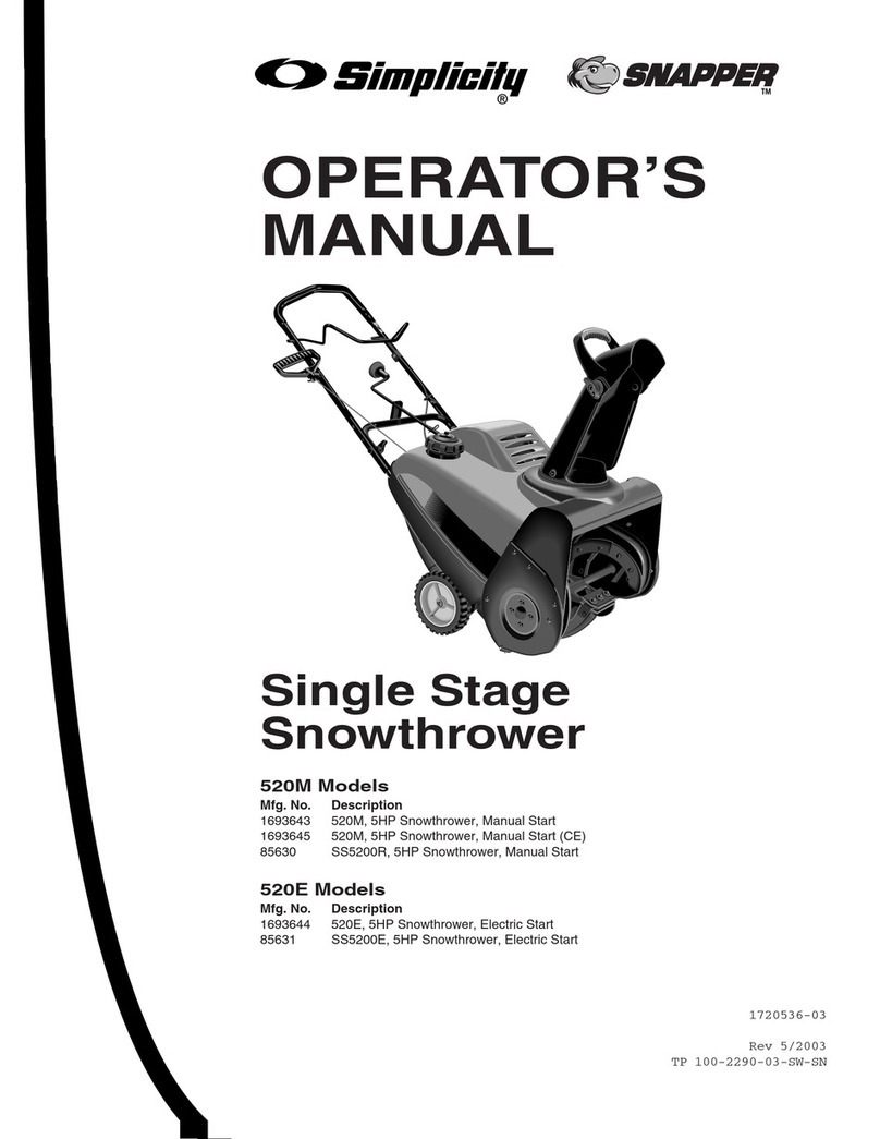 Snapper 5201M User manual Snapper 5201M User manual