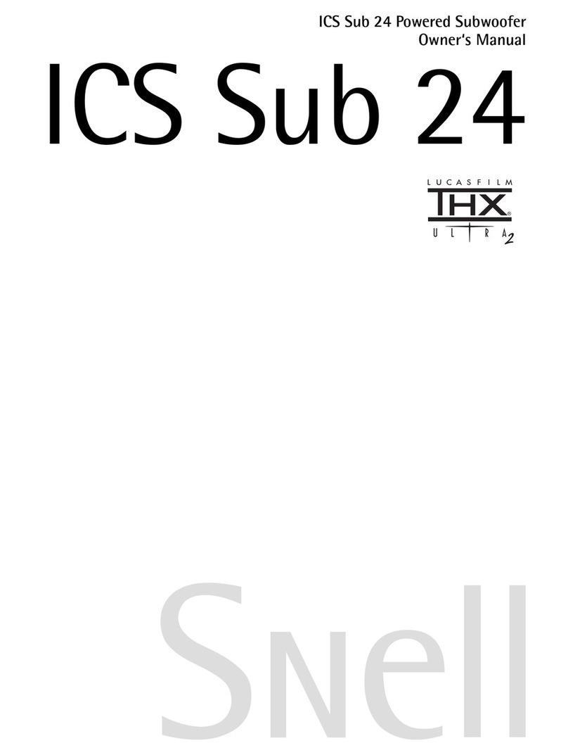 Snell Powered Subwoofer ICS Sub 24 User manual