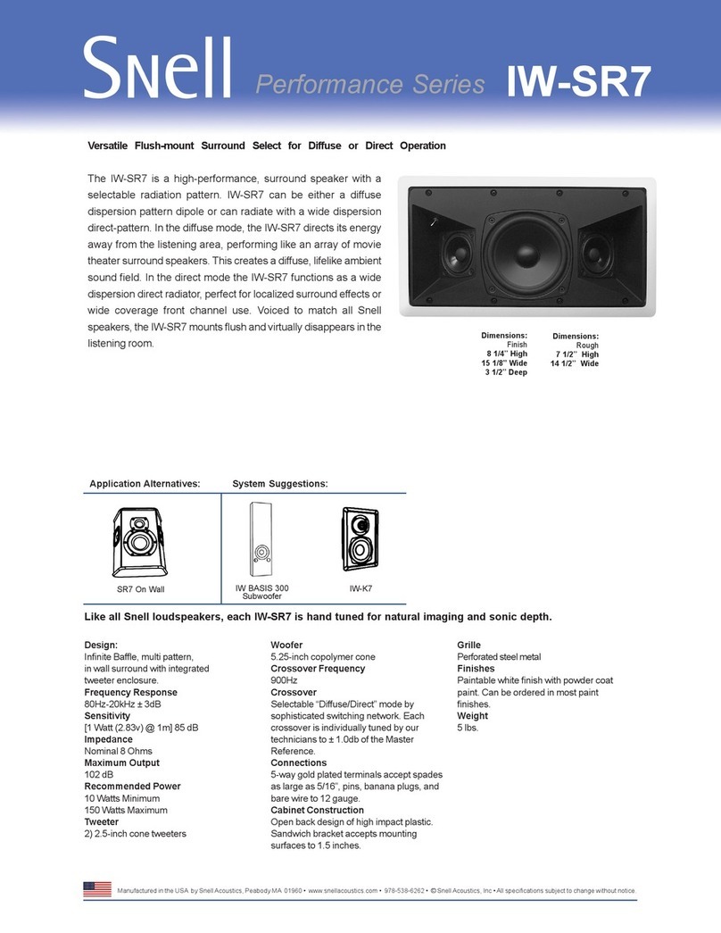 Snell IW-SR7 Specifications