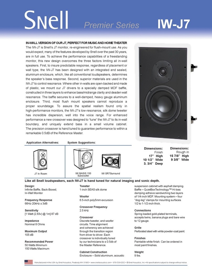 Snell IW-J7 Specifications