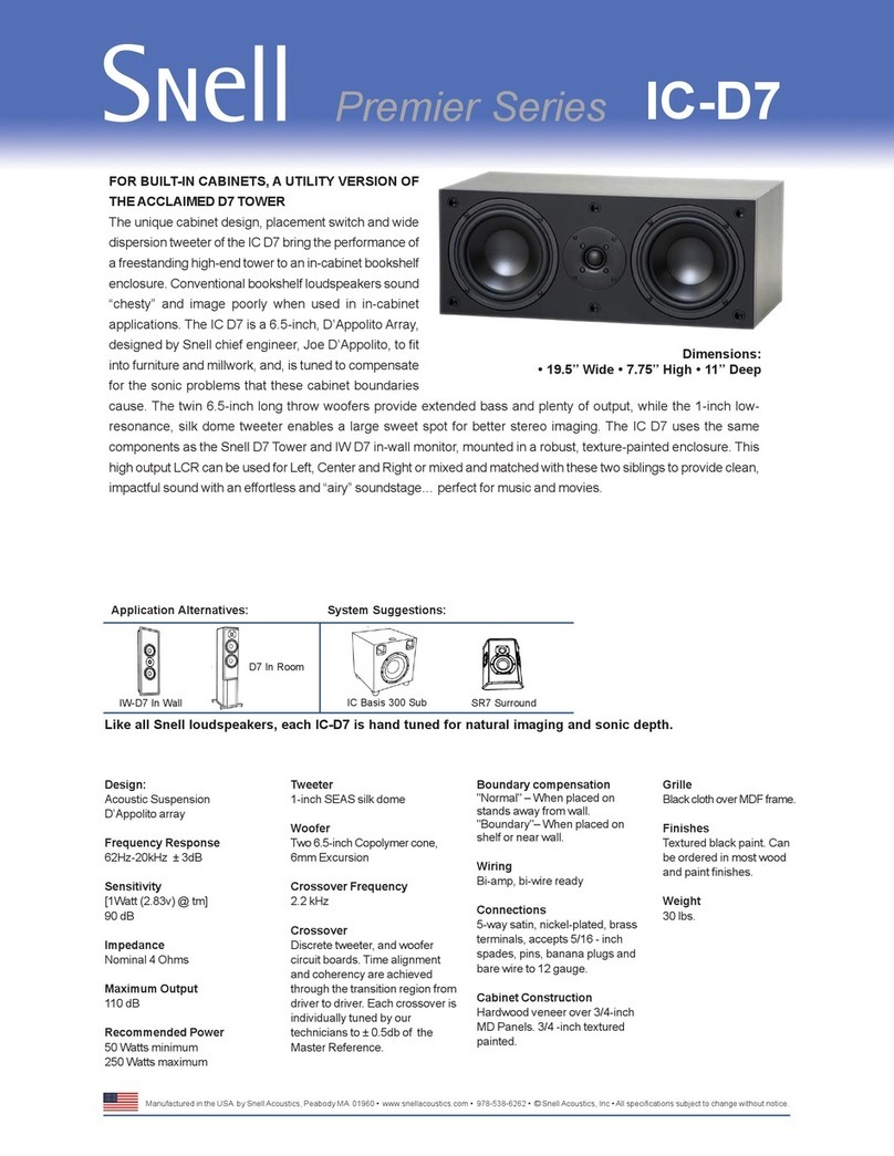 Snell IC-D7 Specification sheet