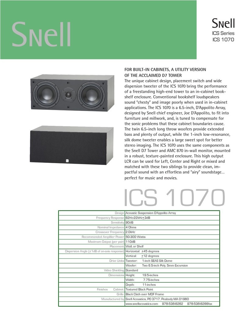 Snell ICS 1070 User manual