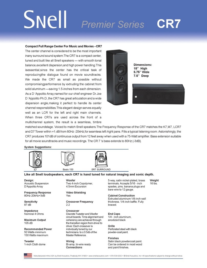 Snell CR7 User manual