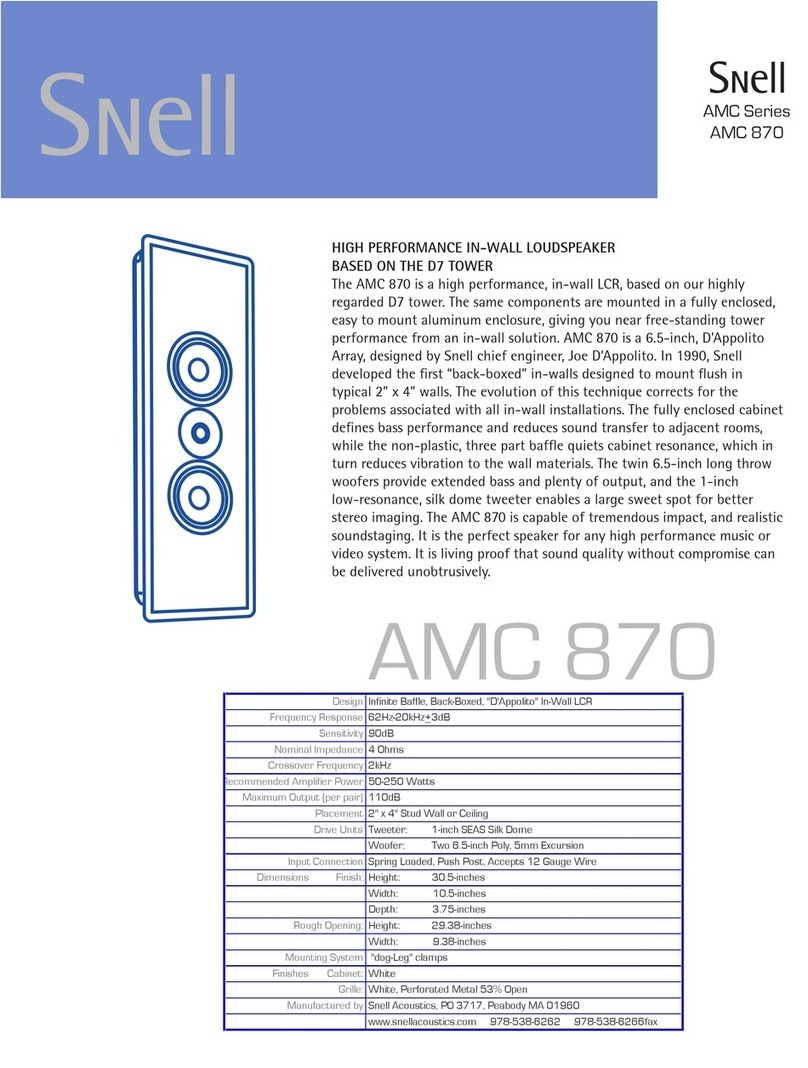 Snell AMC 870 Specifications