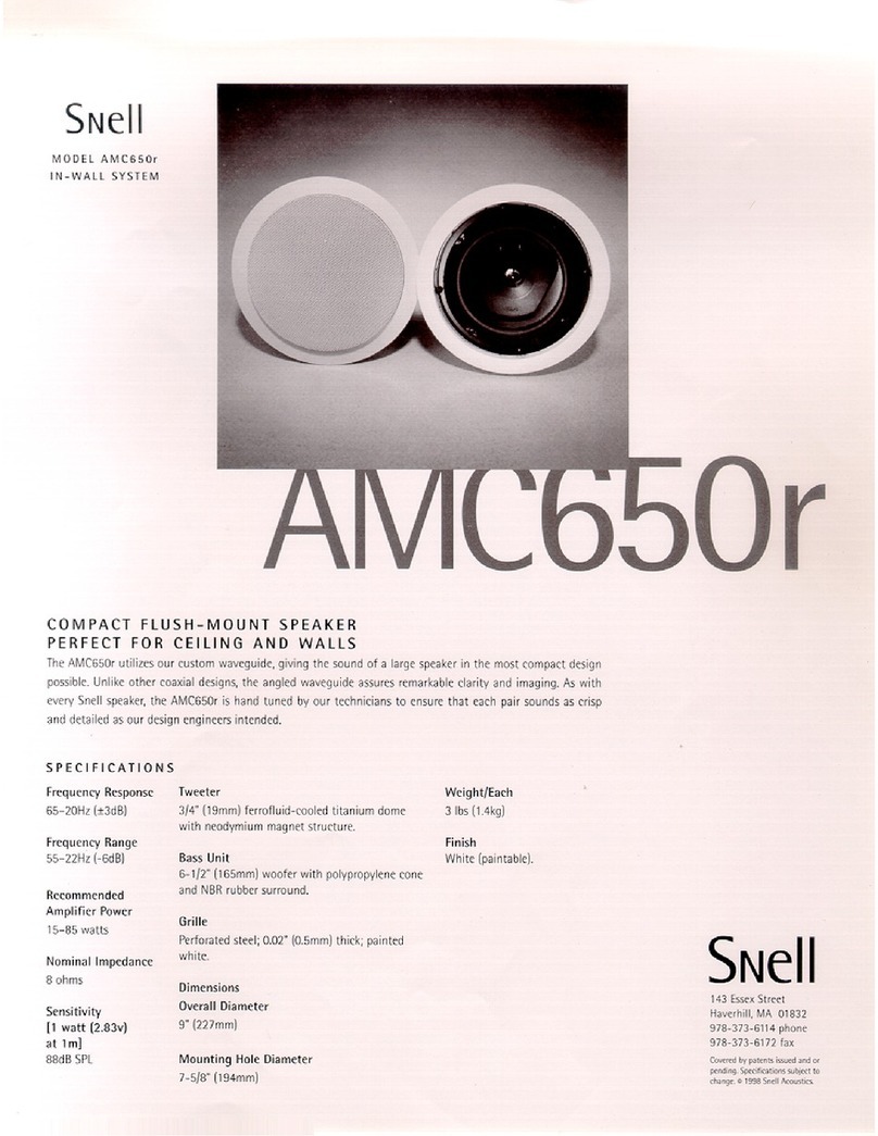 Snell AMC 650R Specifications