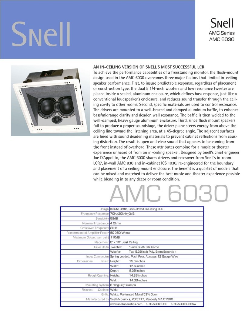 Snell AMC 6030 Specification sheet