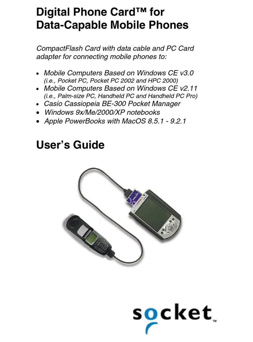 Socket Digital Phone Card for Data-Capable Mobile... User manual Socket Digital Phone Card for Data-Capable Mobile... User manual