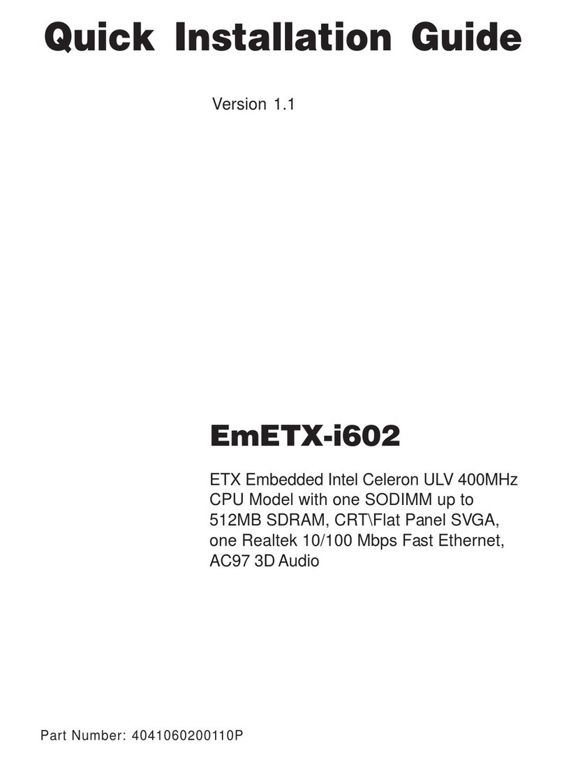 Socket Network Adapter EmETX-i602 Quick installation guide