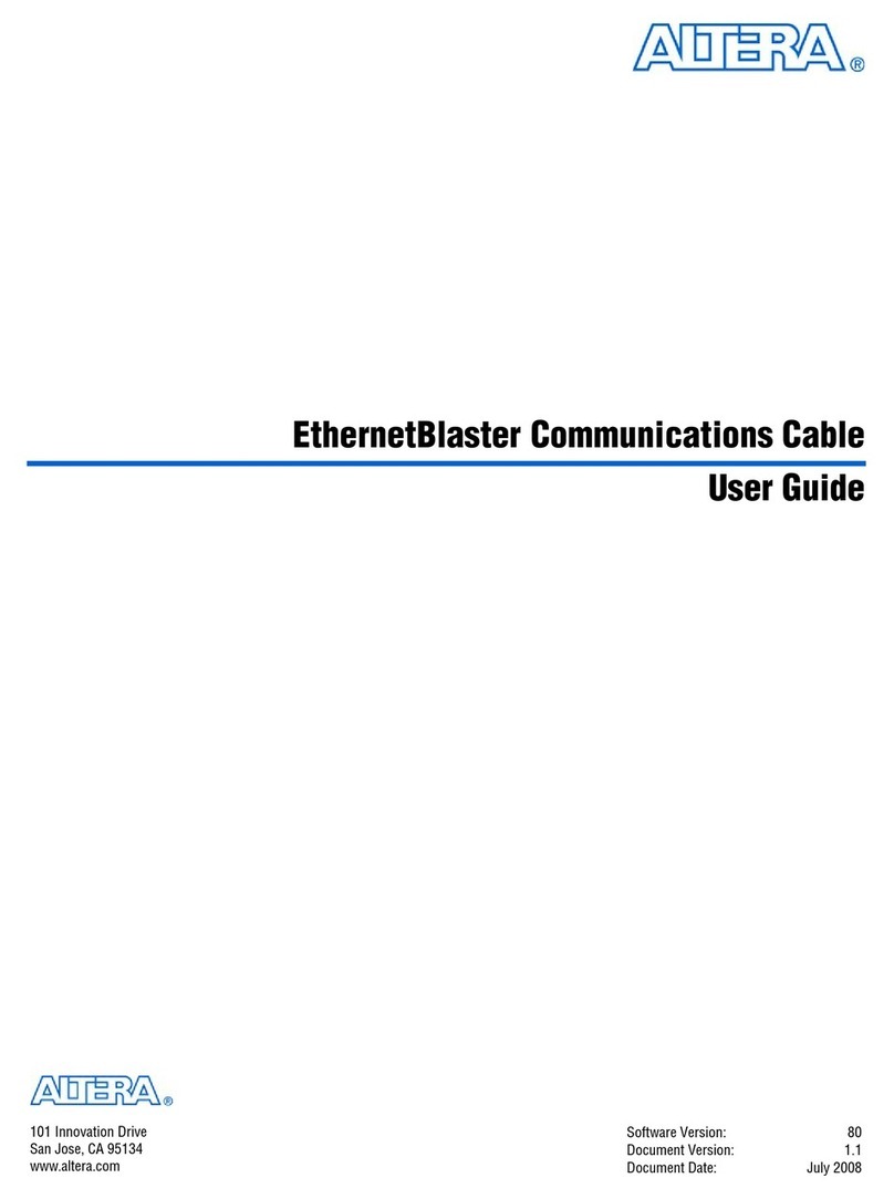 Altera Ethernet Blaster Communications Cable User manual