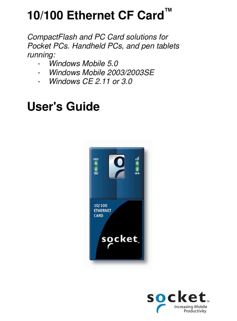 Socket 10/100 Ethernet CF Card user guide