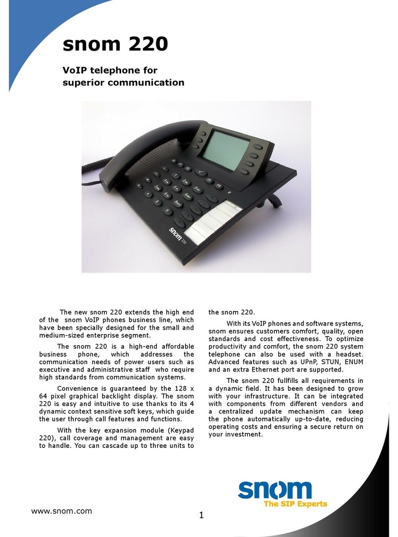 Snom 220 Specifications
