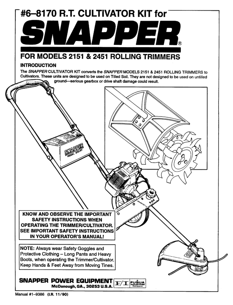 Snapper 2151 User manual Snapper 2151 User manual