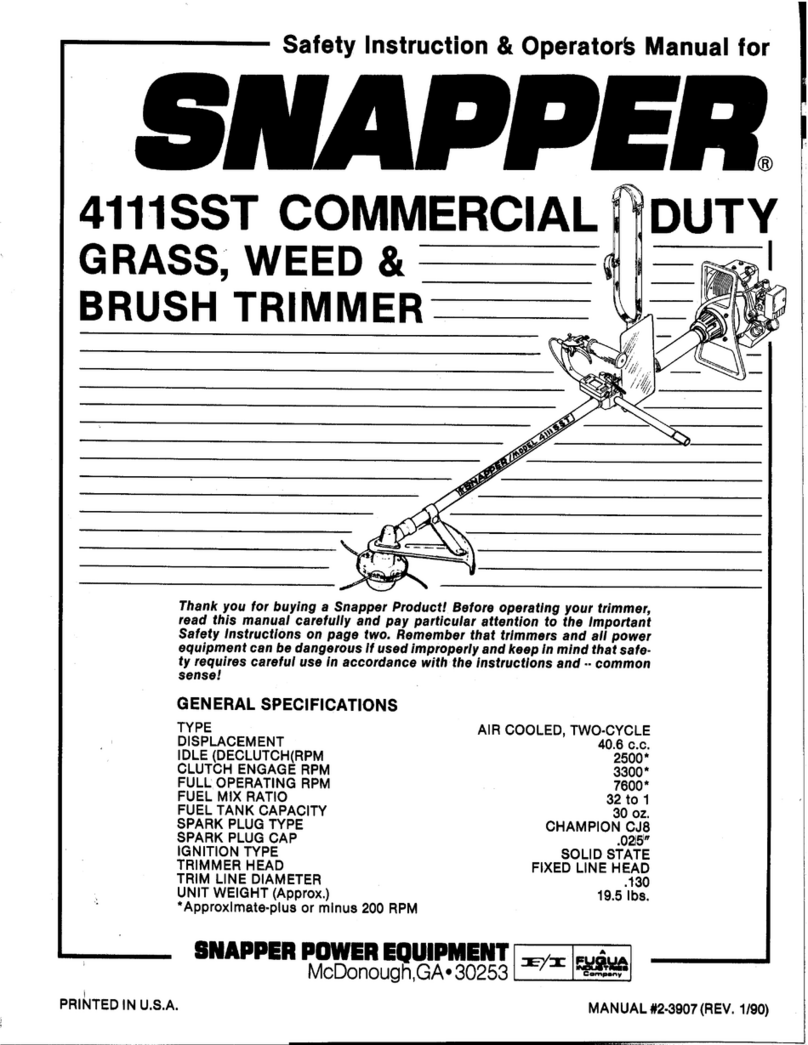 Snapper 4111SST Operation and maintenance manual Snapper 4111SST Operation and maintenance manual