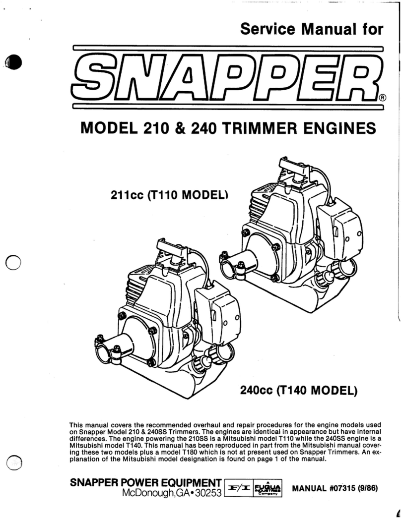 Snapper 210 Service manual
