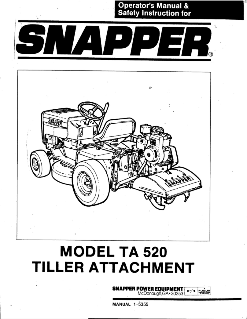 Snapper TA 520 Operation and maintenance manual Snapper TA 520 Operation and maintenance manual