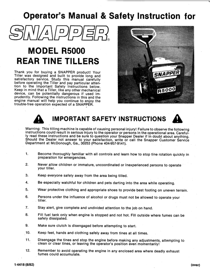 Snapper R5000 Operator's manual Snapper R5000 Operator's manual