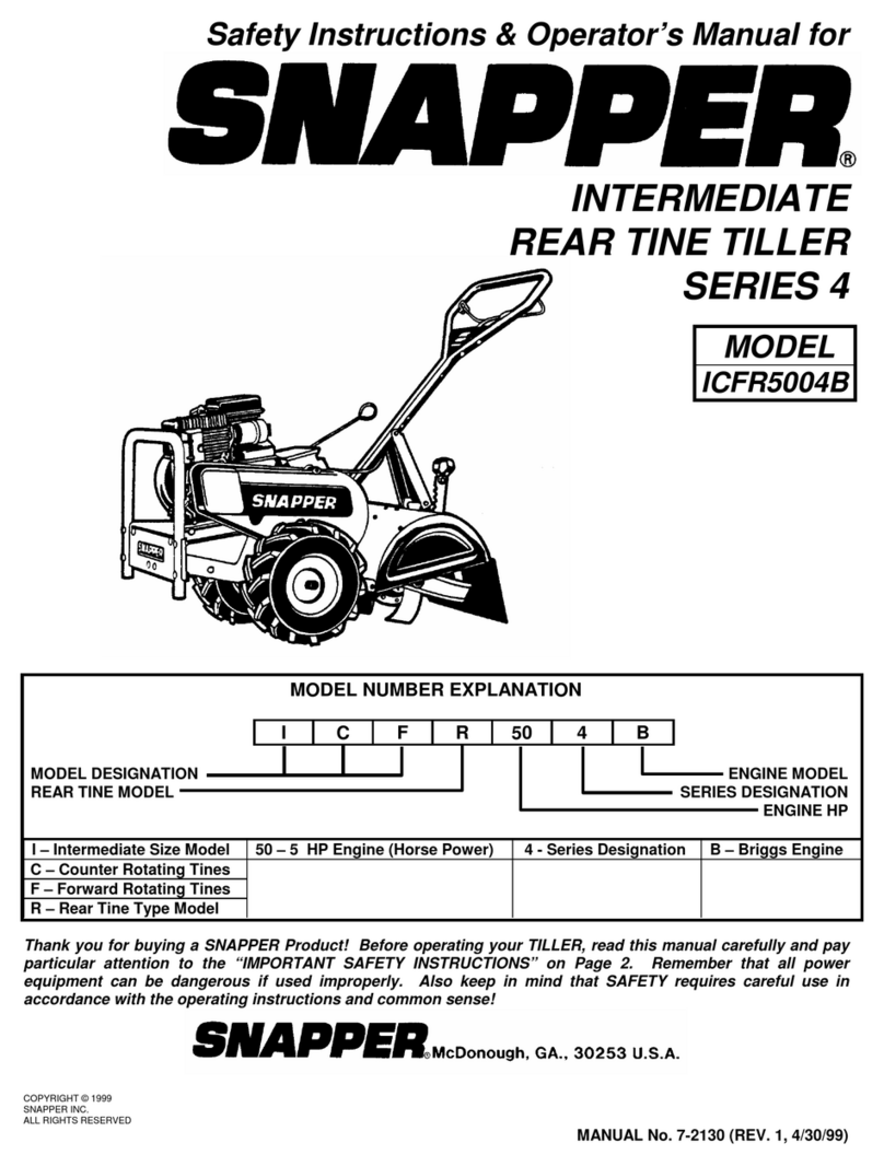 Snapper ICFR5004B Operation and maintenance manual Snapper ICFR5004B Operation and maintenance manual
