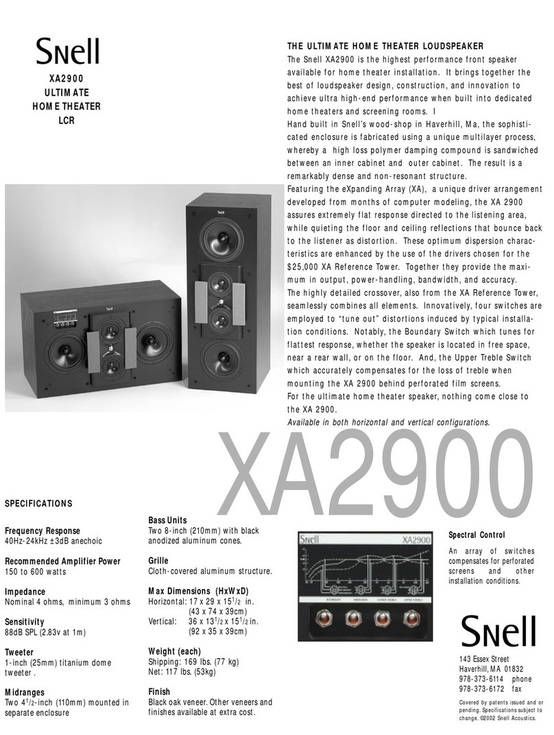 Snell XA2900 Specifications
