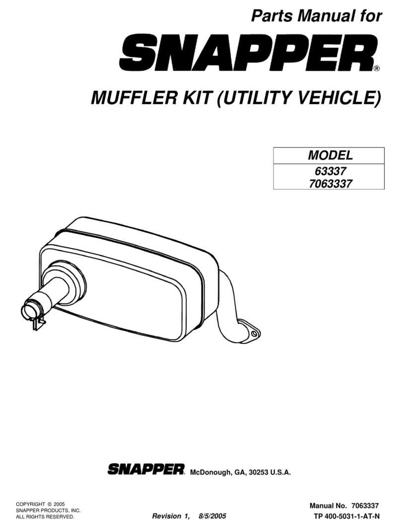 Snapper 63337 parts manual