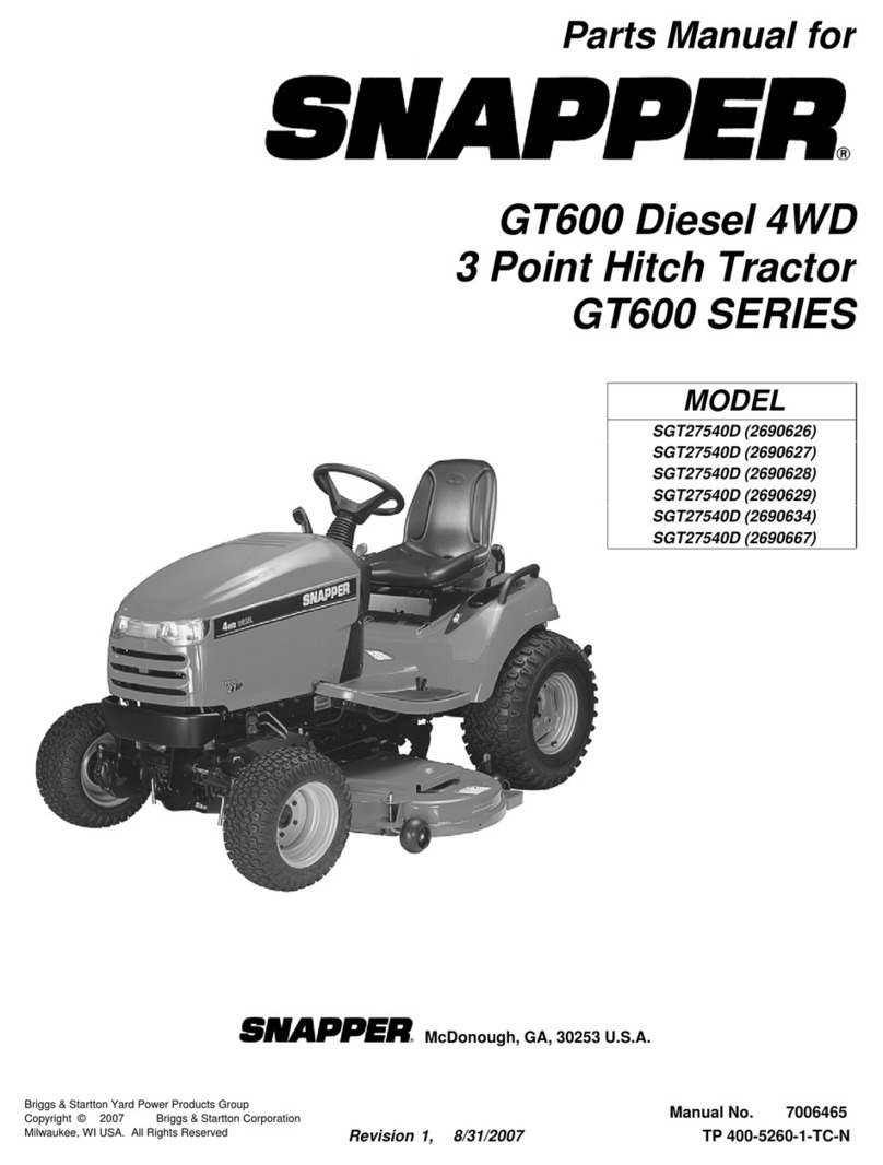 Snapper SGT27540D User manual Snapper SGT27540D User manual