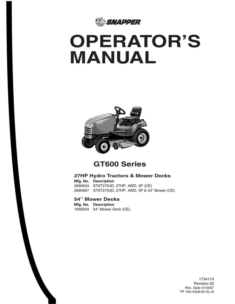 Snapper SGT27540D Operator's manual