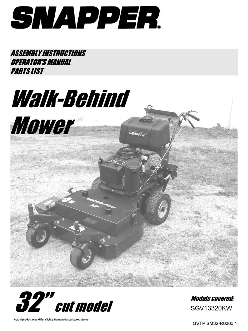 Snapper SGV13320KW User manual