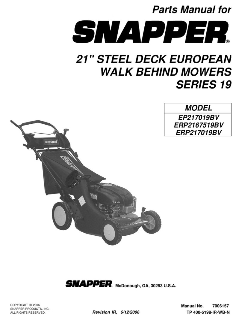 Snapper Series 19 EP216751BV parts manual
