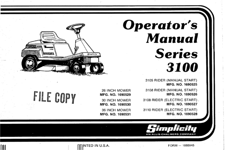 Simplicity 3100 Series User manual