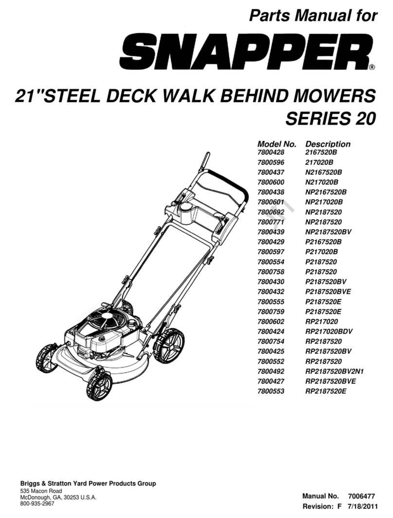 Snapper SERIES 20 parts manual