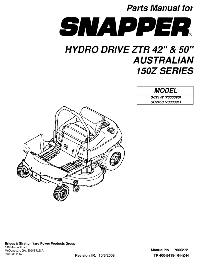 Snapper SC2142 parts manual