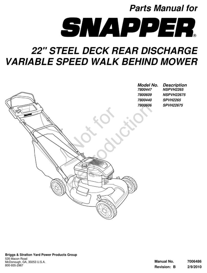 Snapper 7800440 SPVH2265 User manual Snapper 7800440 SPVH2265 User manual