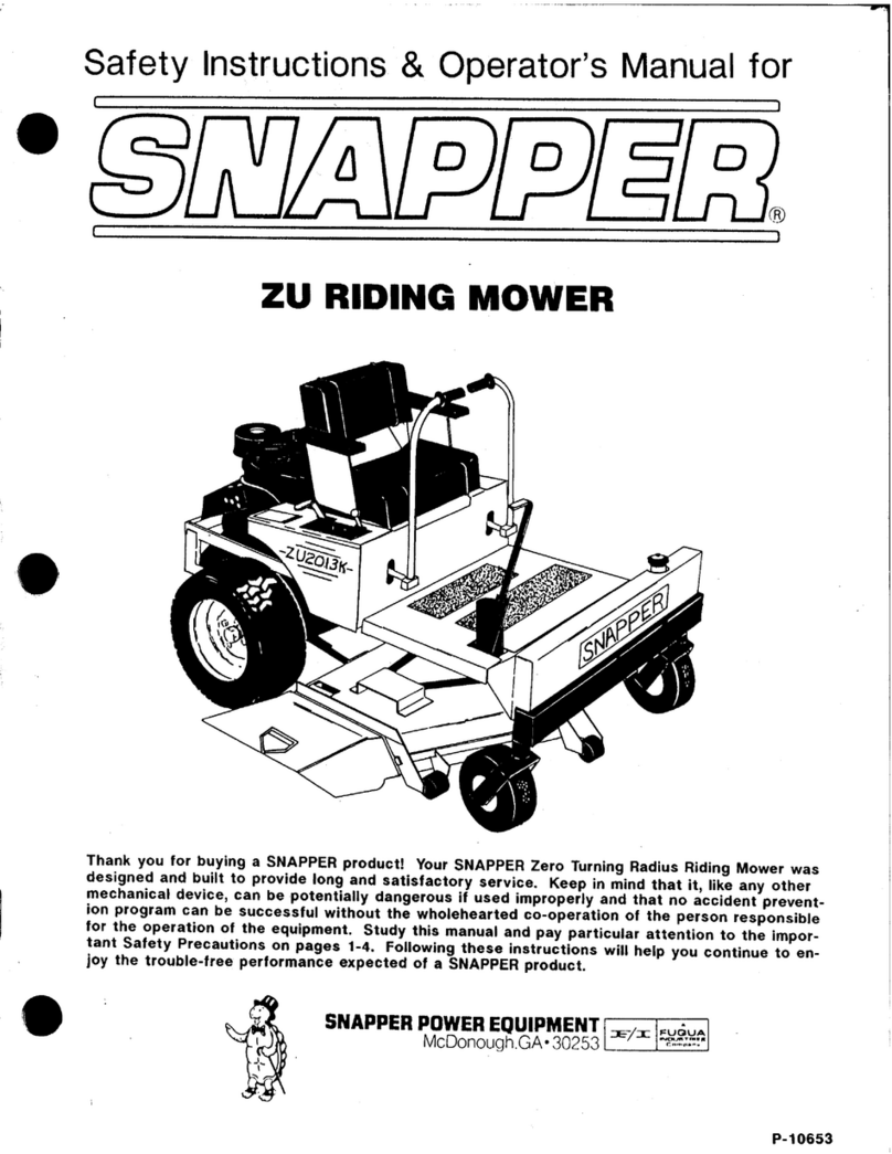 Snapper P-10653 Operation and maintenance manual