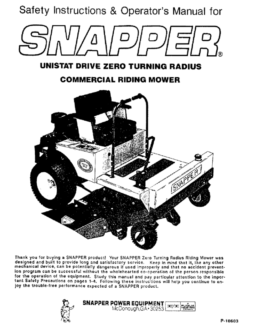 Snapper P-10603 Operation and maintenance manual