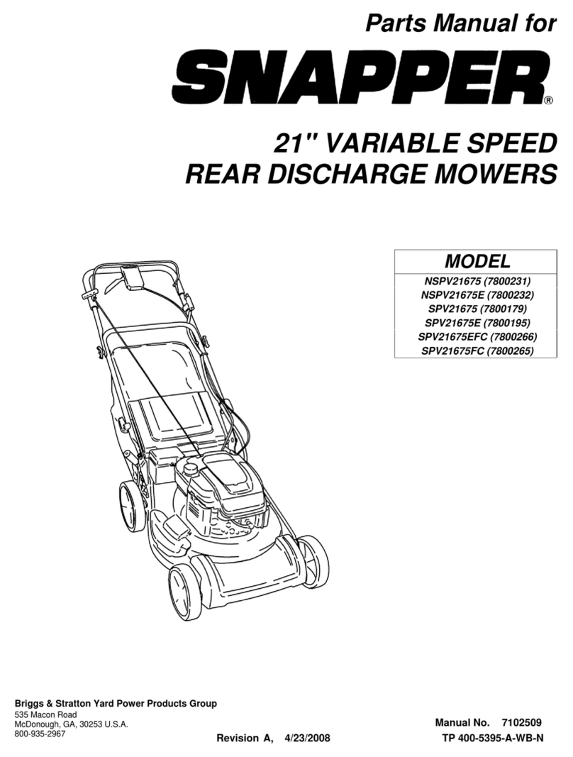 Snapper NSPV21675 User manual